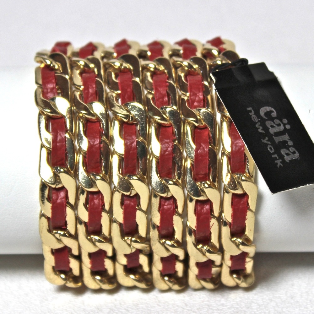 PRICE DROP★ NWT—Red Leather Bracelet—PRICE FIRM - Picture 2 of 6